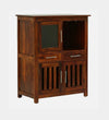 Rustic Abbey Wood Bar Cabinet