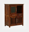 Rustic Abbey Wood Bar Cabinet