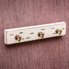 Rustic WHITE Traditional Brass & Handcrafted Key Holder (Set of 2)