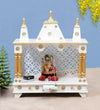 Sheesham MDF White Wooden Pooja Temple For Office
