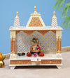 Sheesham MDF White Wooden Pooja Temple For Office