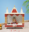 Sheesham MDF White Wooden Pooja Temple or Office