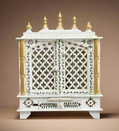 Sheesham MDF Wooden Pooja Temple Puja Mandap For Home