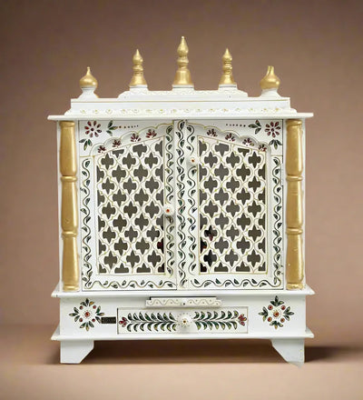 Sheesham MDF Wooden Pooja Temple Puja Mandap For Home
