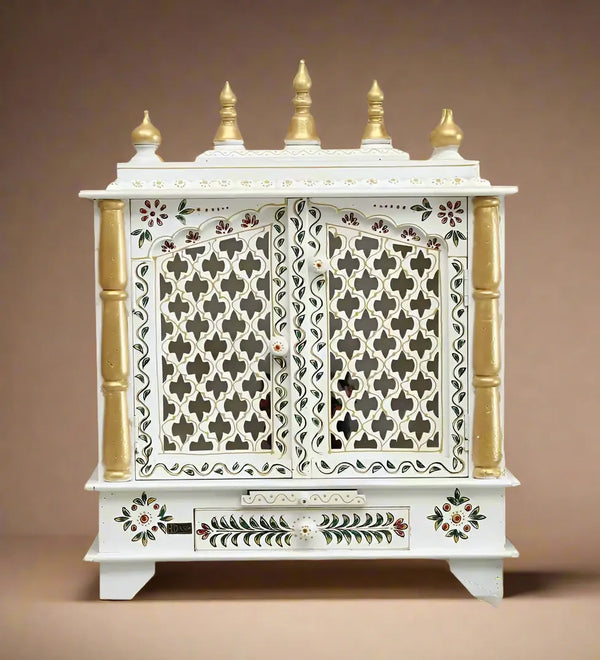 Sheesham MDF Wooden Pooja Temple Puja Mandap For Home