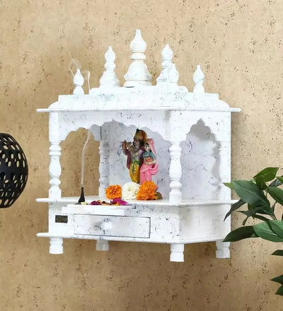 Sheesham MDF Wooden Pooja Temple Puja Mandap for Office