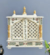 Sheesham MDF Wooden Pooja Temple Puja Mandap for Office