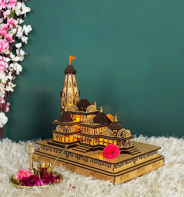 Shri Ram Janmbhoomi Ayodhya Wooden temple (Large)