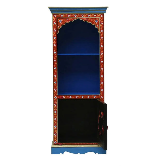 Vintage Era Solid wood HandPainted Bookshelf with Storage - D'DASS Store