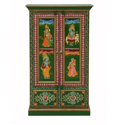 Greenland Wooden HandPainted Wardrobe & Almirah - D'DASS Store