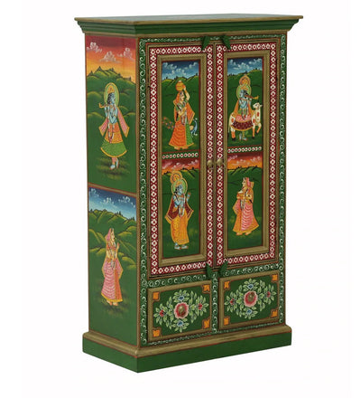 Greenland Wooden HandPainted Wardrobe & Almirah - D'DASS Store