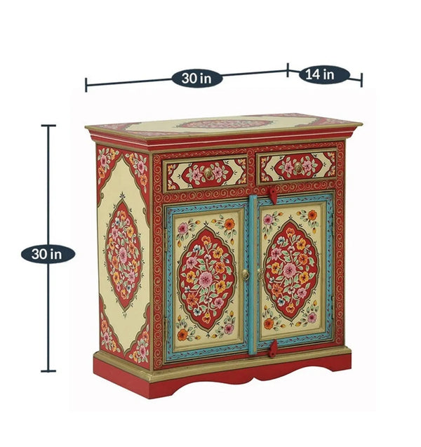 Udaipur Wooden Handpainted Console & Side Table - D'DASS Store