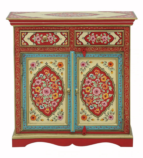 Udaipur Wooden Handpainted Console & Side Table - D'DASS Store