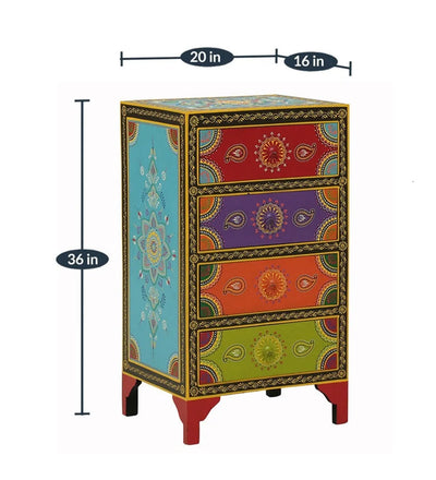 Mahrani Wooden Handpainted Console & Side Table - D'DASS Store