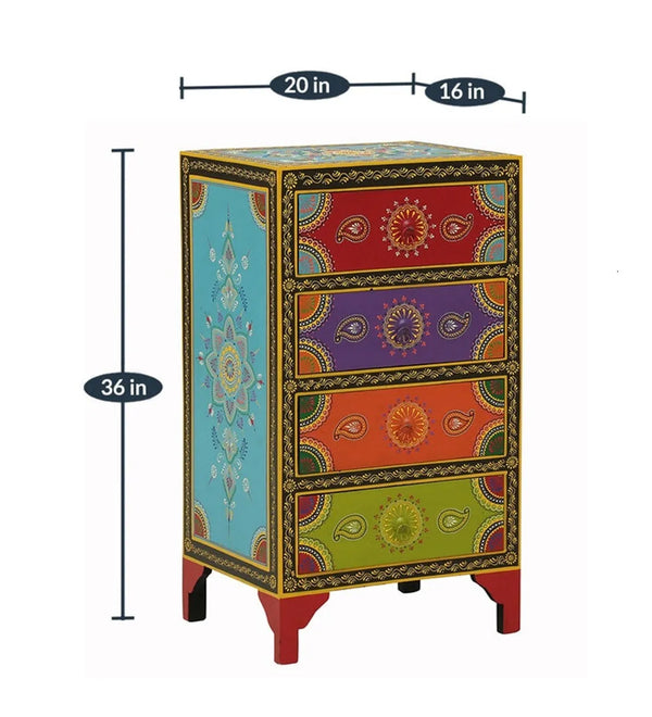 Mahrani Wooden Handpainted Console & Side Table - D'DASS Store