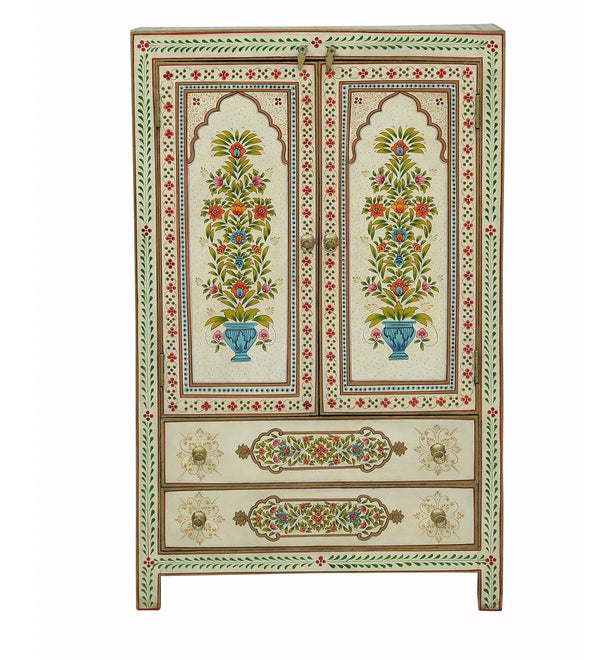 Almora Wooden HandPainted Wardrobe & Almirah - D'DASS Store