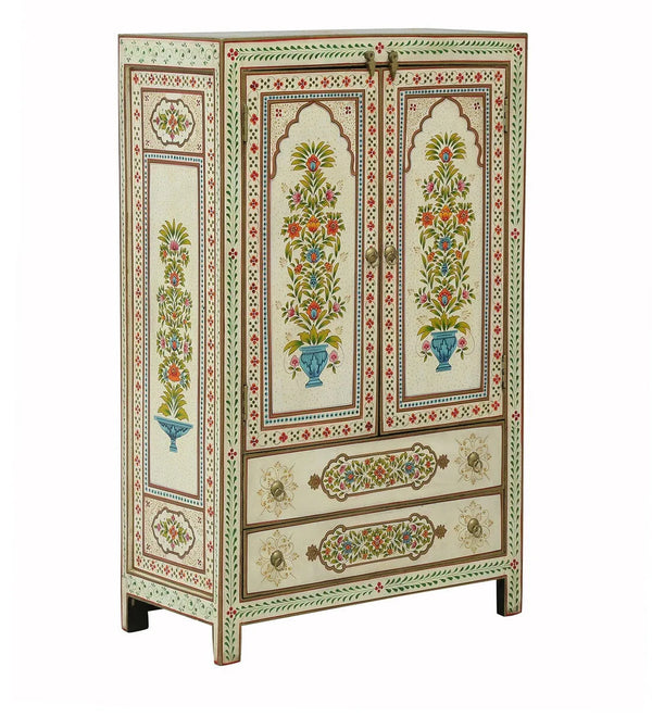 Almora Wooden HandPainted Wardrobe & Almirah - D'DASS Store