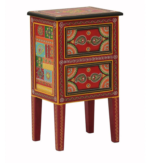 Marwar Wooden Handpainted Console & Side Table - D'DASS Store