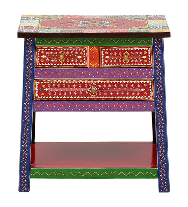 Amer Wooden Handpainted Console & Side Table - D'DASS Store