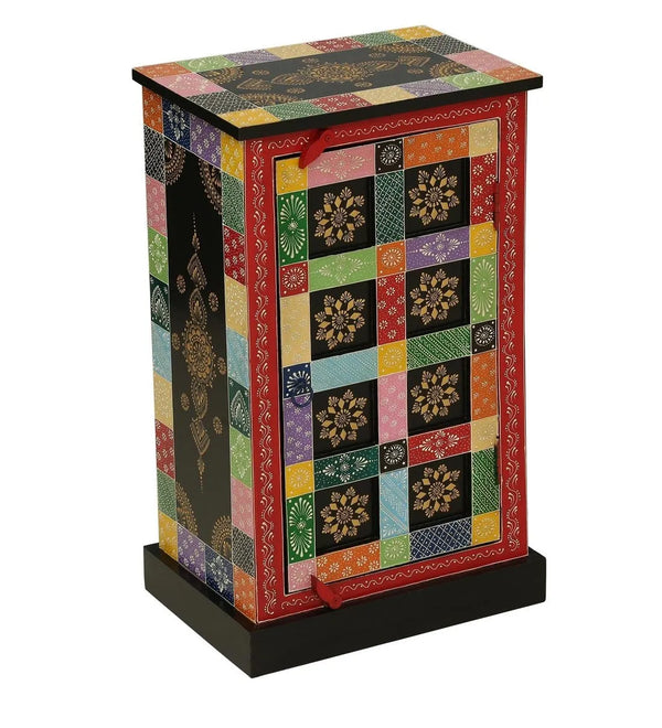 Kalakari Wooden Handpainted Console & Side Table - D'DASS Store