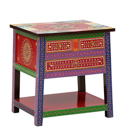 Amer Wooden Handpainted Console & Side Table - D'DASS Store