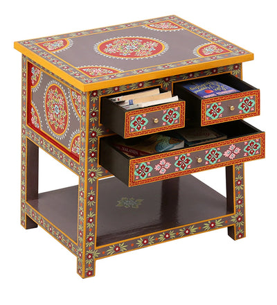 Rangrej Wooden Handpainted Console & Side Table - D'DASS Store