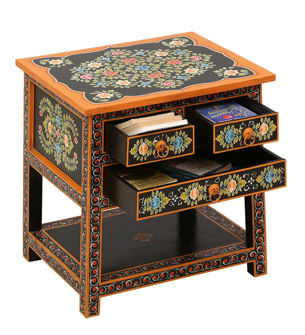 Churu Wooden Handpainted Console & Side Table - D'DASS Store
