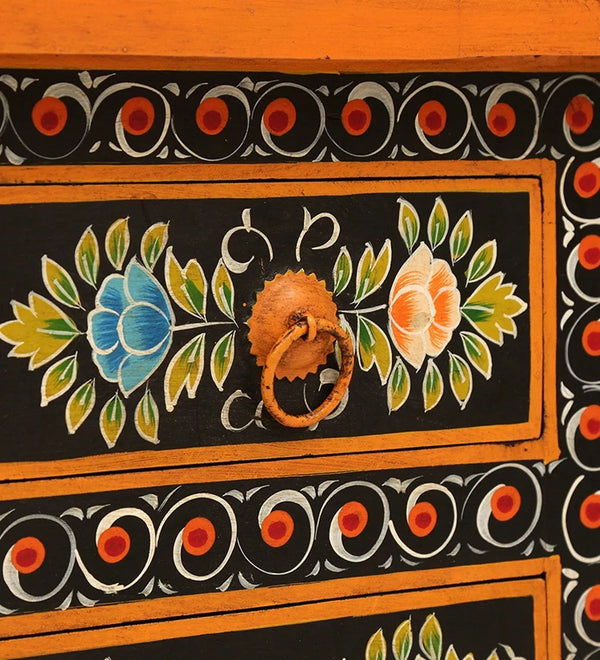 Churu Wooden Handpainted Console & Side Table - D'DASS Store