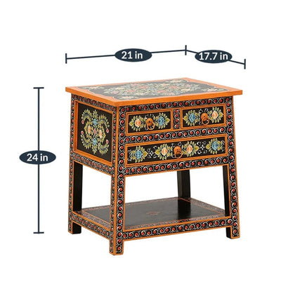 Churu Wooden Handpainted Console & Side Table - D'DASS Store