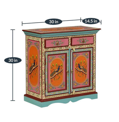 Kesar Wooden Handpainted Console & Side Table - D'DASS Store