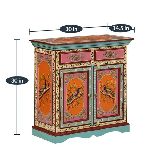 Kesar Wooden Handpainted Console & Side Table - D'DASS Store
