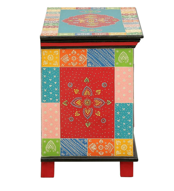 Mandakini Wooden Handpainted Console & Side Table - D'DASS Store