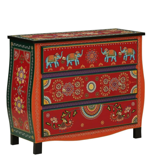 Lalgarh Wooden Handpainted Console & Side Table - D'DASS Store