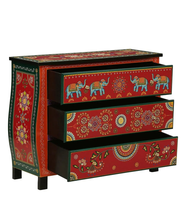 Lalgarh Wooden Handpainted Console & Side Table - D'DASS Store