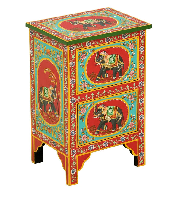 Bhagya Wooden Handpainted Console & Side Table - D'DASS Store