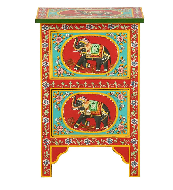 Bhagya Wooden Handpainted Console & Side Table - D'DASS Store