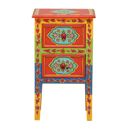 Vrinda Wooden Handpainted Console & Side Table - D'DASS Store
