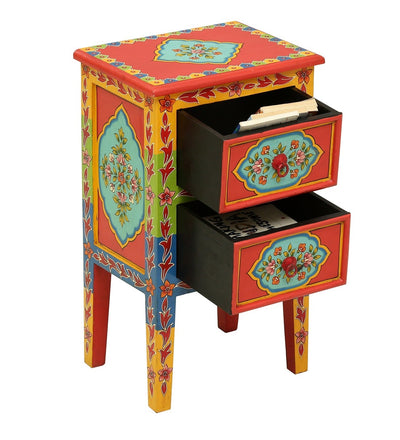 Vrinda Wooden Handpainted Console & Side Table - D'DASS Store