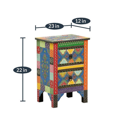 Bikaner Wooden Handpainted Console & Side Table - D'DASS Store