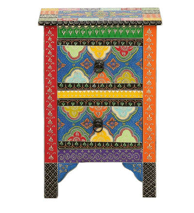 Bikaner Wooden Handpainted Console & Side Table - D'DASS Store