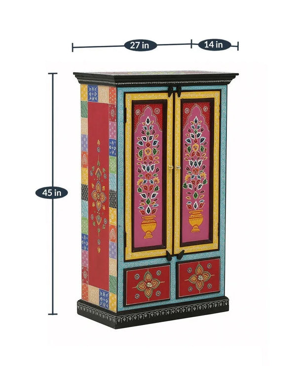 Mysore Wooden HandPainted Wardrobe & Almirah - D'DASS Store