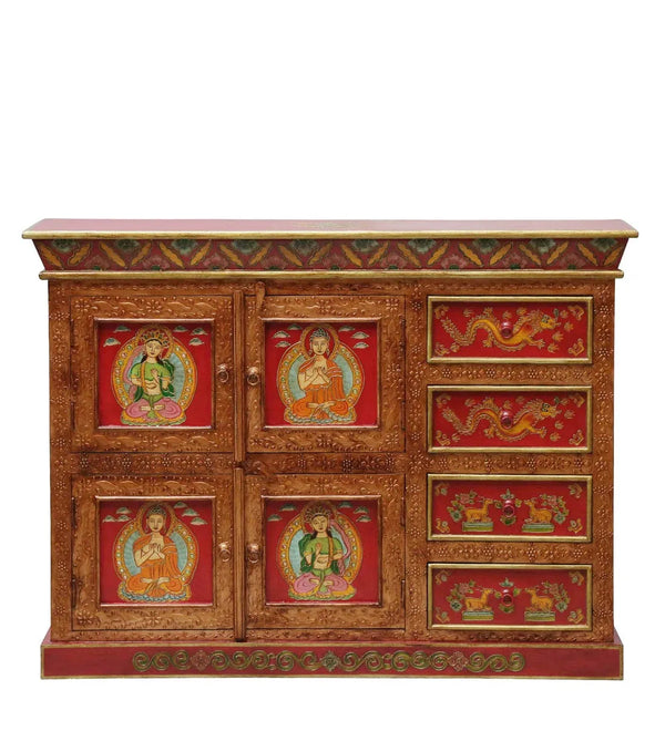 Redfort Wooden Handpainted Console & Side Table - D'DASS Store