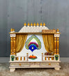 Solid Sheesham MDF Wooden Pooja Mandap with Gopuram
