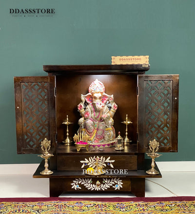 Solid Sheesham Wooden Home Pooja Temple| Puja Ghar