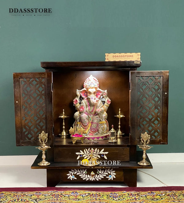 Solid Sheesham Wooden Home Pooja Temple  | Puja Ghar