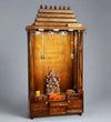 Solid Sheesham Wooden Pooja Mandir & Mandapam with Gopuram