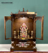 Solid Sheesham Wooden Pooja Temple &amp; Mandap for Home & Office