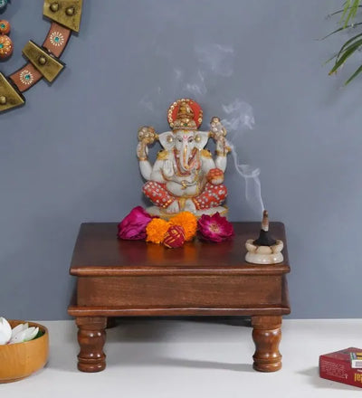 Solid wood Pooja Chowki & Bajot For Home &amp; Office