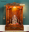 South Indian Style Hand Carved Solid Sheesham Wood Pooja Mandapam