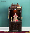 South Indian Style Hand Carved Solid Sheesham Wood Pooja Mandapam